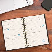 Foto de Agenda Ejecutiva Finocam Haiku Negro 18X22Cm Semana A La Vista Horizontal 26 