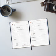 Foto de Agenda Ejecutiva Finocam Milano Azul 14X21Cm Día Por Página 26 