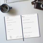 Foto de Agenda Ejecutiva Finocam Milano Azul 17X24Cm Día Por Página 26 