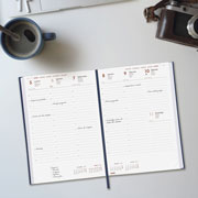Foto de Agenda Ejecutiva Finocam Milano Azul 17X24Cm Semana A La Vista Vertical 26 