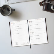 Foto de Agenda Ejecutiva Finocam Milano Negro 14X21Cm Día Por Página 26 