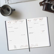 Foto de Agenda Ejecutiva Finocam Milano Negro 17X24Cm Semana A La Vista Vertical 26 