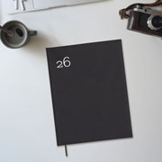 Foto de Agenda Ejecutiva Finocam Milano Negro 21X24Cm Día Por Página 26 