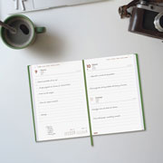 Foto de Agenda Ejecutiva Finocam Milano Verde 14X21Cm Día Por Página 26 