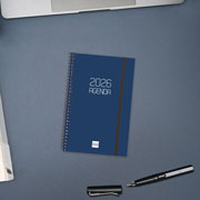 Foto de Agenda Ejecutiva Finocam Opaque Azul 12X18Cm Semana A La Vista Horizontal 26 