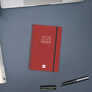 Foto de Agenda Ejecutiva Finocam Opaque Burdeos 12X18Cm Semana A La Vista Horizontal 26 
