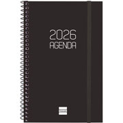 Foto de Agenda Ejecutiva Finocam Opaque Negro 12X18Cm Semana A La Vista Horizontal 26 