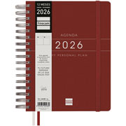 Foto de Agenda Ejecutiva Finocam Tempus Burdeos 19X22Cm Día Por Página 26 