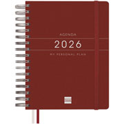 Foto de Agenda Ejecutiva Finocam Tempus Burdeos 19X22Cm Día Por Página 26 