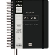 Foto de Agenda Ejecutiva Finocam Tempus Negro 19X22Cm Día Por Página 26 