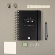 Foto de Agenda Ejecutiva Finocam Tempus Negro 19X22Cm Día Por Página 26 