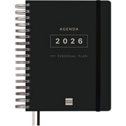 Foto de Agenda Ejecutiva Finocam Tempus Negro 19X22Cm Día Por Página 26 