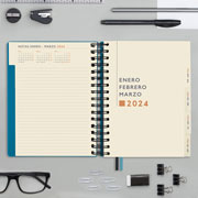 Foto de Agenda ejecutiva Finocam Tempus19X22cm Azul 