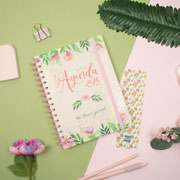 Foto de Agenda Juvenil Finocam Flower Rosa 17X22Cm Semana A La Vista Horizontal 26 