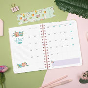 Foto de Agenda Juvenil Finocam Flower Rosa 17X22Cm Semana A La Vista Horizontal 26 