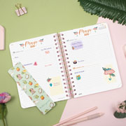 Foto de Agenda Juvenil Finocam Flower Rosa 18X22Cm Día Por Página 26 