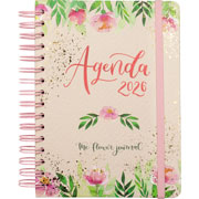 Foto de Agenda Juvenil Finocam Flower Rosa 18X22Cm Día Por Página 26 