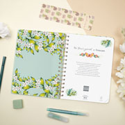 Foto de Agenda Juvenil Finocam Flower Verde 17X22Cm Semana A La Vista Horizontal 26 