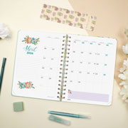 Foto de Agenda Juvenil Finocam Flower Verde 17X22Cm Semana A La Vista Horizontal 26 