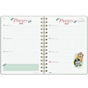 Foto de Agenda Juvenil Finocam Flower Verde 17X22Cm Semana A La Vista Horizontal 26 