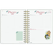 Foto de Agenda Juvenil Finocam Flower Verde 18X22Cm Día Por Página 26 