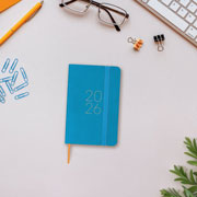 Foto de Agenda Juvenil Finocam Lisa Azul 8X13Cm Semana A La Vista Horizontal 26 