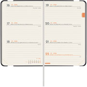 Foto de Agenda Juvenil Finocam Lisa Negro 8X13Cm Semana A La Vista Horizontal 26 