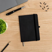 Foto de Agenda Juvenil Finocam Textura Negro12X17Cm Semana A La Vista Horizontal 26 