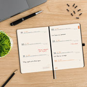 Foto de Agenda Juvenil Finocam Textura Negro12X17Cm Semana A La Vista Horizontal 26 