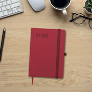 Foto de Agenda juvenil Finocam Textura Rojo 