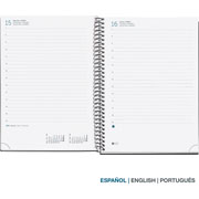 Foto de Agenda Juvenil Mqr Plus 21x18cm Dia Por Pagina Lineas 2025 