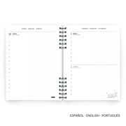 Foto de Agenda Juvenil Mqr Plus 22x16cm Dia Por Pagina Gris 2025 