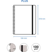 Foto de Agenda Juvenil Mqr Plus 22x16cm Dia Por Pagina Gris 2025 