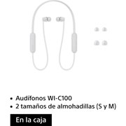 Foto de Audífonos Intrauditivos inalámbricos con bluetooth Wi-C100 blanco 
