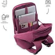 Foto de Backpack Totto Antirobo Twill Pn6 14 Pulgadas Rosa 