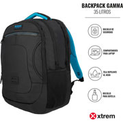Foto de Backpack xtrem Gamma 17 Pulg Negro/Azul 