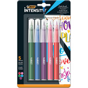 Foto de Plumón Bic Intensity punta pincel surtido 5 piezas 