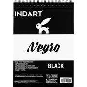 Foto de Block arte Indart negro 21x29.7cm 40 hojas A4 160g