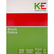 Foto de Block de hojas calca KE 90/95 tamaño carta con 25 hojas 