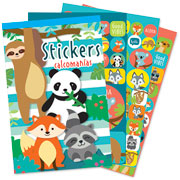 Foto de Block de Stickers Adheribles Granmark con 6 Planillas Animalitos 