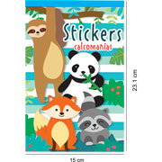 Foto de Block de Stickers Adheribles Granmark con 6 Planillas Animalitos 