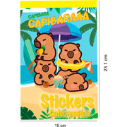 Foto de Block de Stickers Adheribles Granmark con 6 Planillas Capibara Summer 