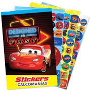 Foto de Block de Stickers Adheribles Granmark con 6 Planillas Cars 