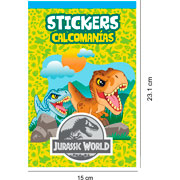 Foto de Block de Stickers Adheribles Granmark con 6 Planillas Jurassic World 