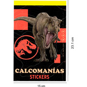 Foto de Block de Stickers Adheribles Granmark con 6 Planillas Jurassic World 