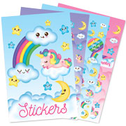 Foto de Block de Stickers Adheribles Granmark con 6 Planillas Nubes/Arcoiris 