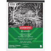 Foto de Block Derwent Academy 22.8x30.4cm 24 hojas negro 