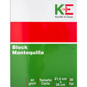 Foto de Block mantequilla KE tamaño carta con 30 hojas 