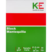 Foto de Block mantequilla KE tamaño carta con 30 hojas 