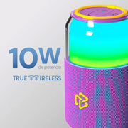 Foto de Bocina Inalambrica Stf St-S77460 Bolt Led Rgb Morado 